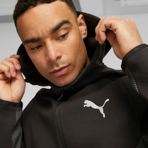 Hanorac pentru bărbați Puma Evostripe Full-Zip Hoodie Dk Drept/ Black photo 6