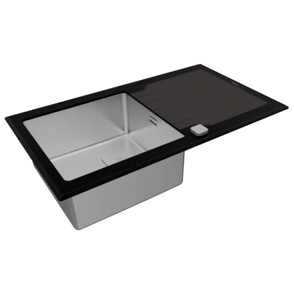 Кухонная мойка Teka DIAMOND RS15 1B 1D 86 86 x 51 / Нержавеющая сталь / Черный photo 2