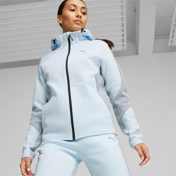 Hanorac pentru femei Puma Evostripe Full-Zip Icy Blue photo 3 Hanorac pentru femei Puma Evostripe Full-Zip Icy Blue photo 3