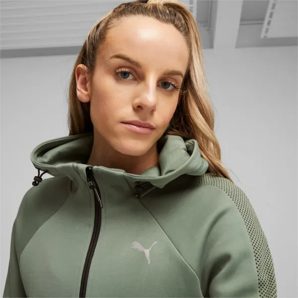Hanorac pentru femei Puma Evostripe Full-Zip Green photo 4