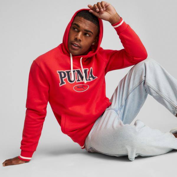 Hanorac pentru bărbați Puma Squad Hoodie Fl Drept/ Red photo 3