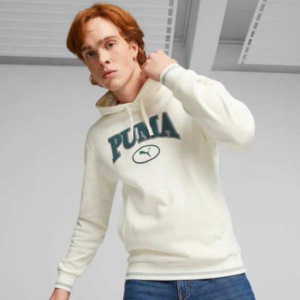 Hanorac pentru bărbați Puma Squad Hoodie Fl Drept/ White photo 3