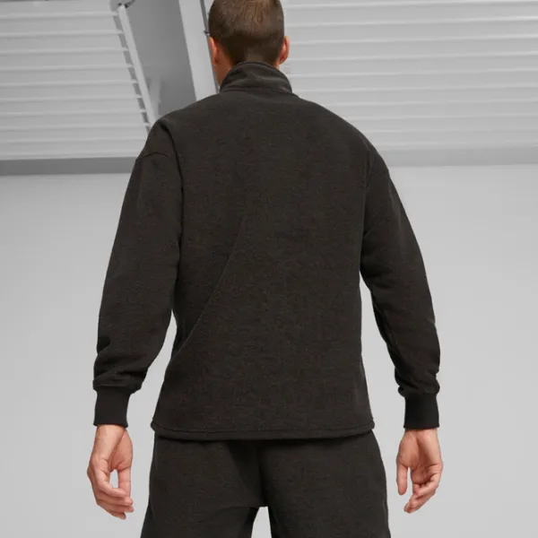 Hanorac pentru bărbați Puma Classics Fleece Half Zip Drept/ Black photo 4