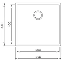 Кухонная мойка Teka Square 40.40 TG 44 x 44 / Искусственный камень / Черный photo 2