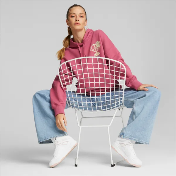 Hanorac pentru femei Puma Downtown Oversized Graphic All-season/ Red photo 13