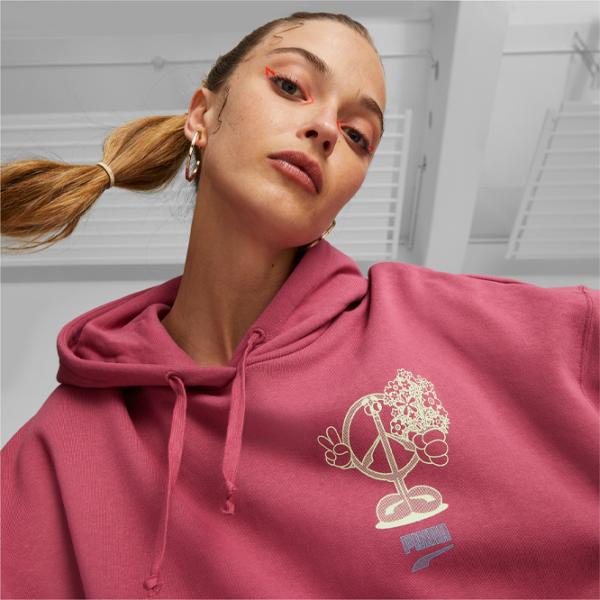 Hanorac pentru femei Puma Downtown Oversized Graphic All-season/ Red photo 6