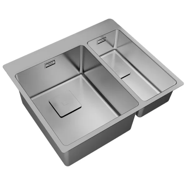 Chiuvetă Teka Forlinea RS15 2B 580 58 x 50 / Oțel inoxidabil / Silver photo 2