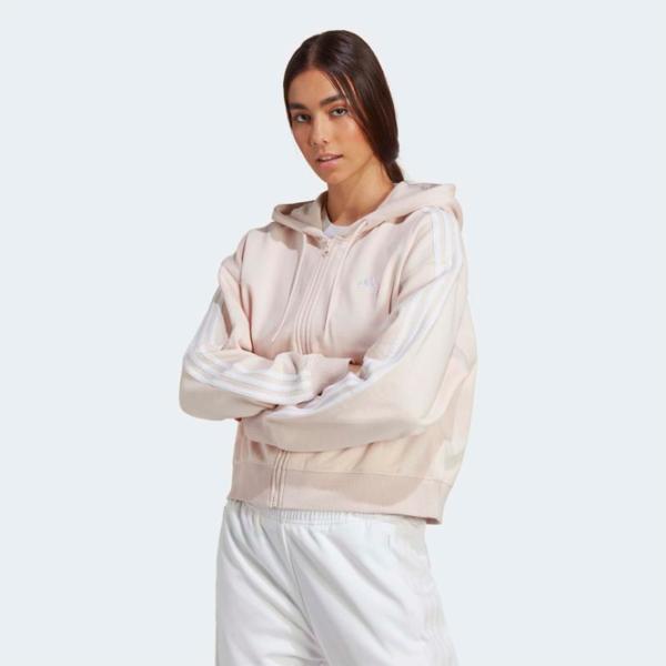 Hanorac pentru femei Adidas Essentials 3-Stripes French Terry All-season/ Pink photo 2