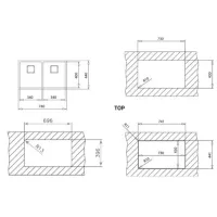 Chiuvetă Teka Flexlinea RS15 2B 740 74 x 44 / Oțel inoxidabil / Silver photo 3