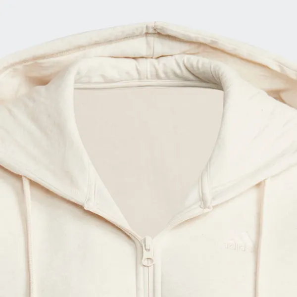 Hanorac pentru femei Adidas All SZN Fleece Full-Zip All-season/ Beige photo 7 Hanorac pentru femei Adidas All SZN Fleece Full-Zip All-season/ Beige photo 7