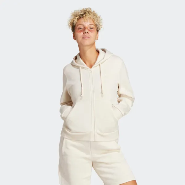 Hanorac pentru femei Adidas All SZN Fleece Full-Zip All-season/ Beige photo 10 Hanorac pentru femei Adidas All SZN Fleece Full-Zip All-season/ Beige photo 10
