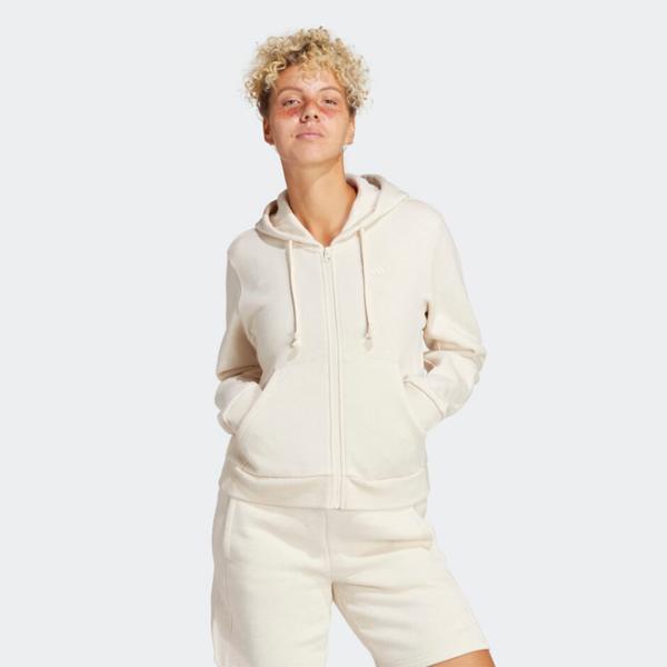Hanorac pentru femei Adidas All SZN Fleece Full-Zip All-season/ Beige photo 13 Hanorac pentru femei Adidas All SZN Fleece Full-Zip All-season/ Beige photo 13