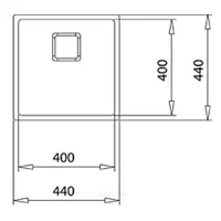 Chiuvetă Teka Flexlinea RS15 40.40 44 x 44 / Oțel inoxidabil / Silver photo 4