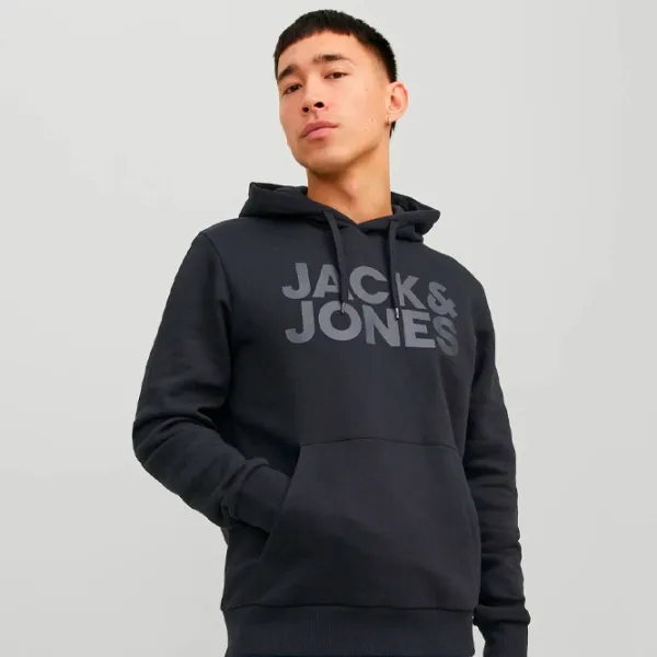 Hanorac pentru bărbați Jack & Jones JJECORP LOGO SWEAT HOOD NOO Black photo 2