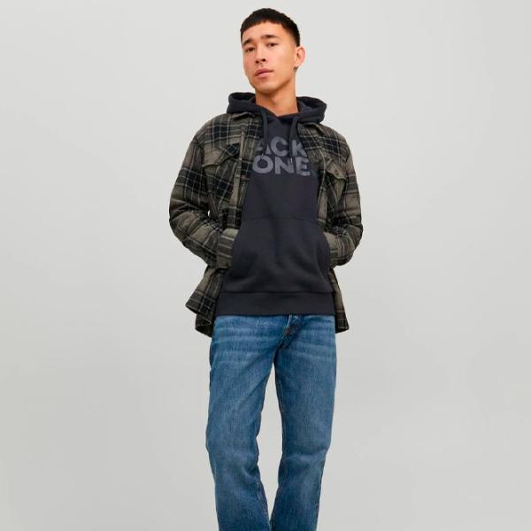 Hanorac pentru bărbați Jack & Jones JJECORP LOGO SWEAT HOOD NOO Black photo 4
