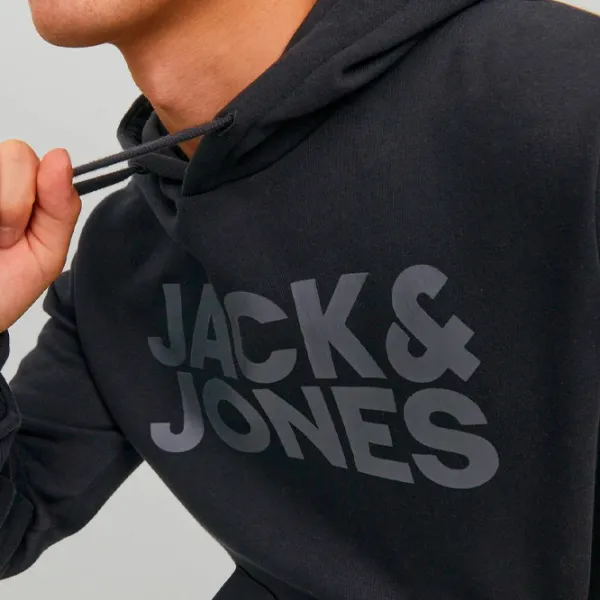 Hanorac pentru bărbați Jack & Jones JJECORP LOGO SWEAT HOOD NOO Black photo 5