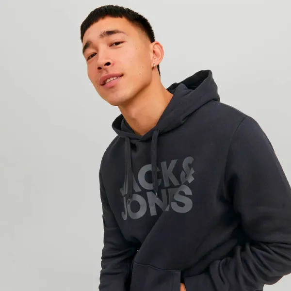 Hanorac pentru bărbați Jack & Jones JJECORP LOGO SWEAT HOOD NOO Black photo 7