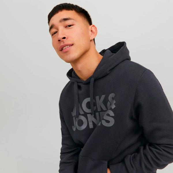 Hanorac pentru bărbați Jack & Jones JJECORP LOGO SWEAT HOOD NOO Black photo 7