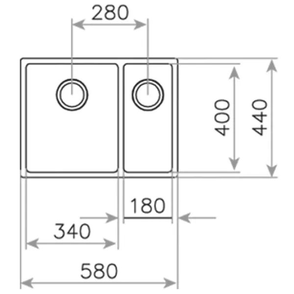 Chiuvetă Teka BE Linea RS15 2B 580 58 x 44 / Oțel inoxidabil / Silver photo 3 Chiuvetă Teka BE Linea RS15 2B 580 58 x 44 / Oțel inoxidabil / Silver photo 3