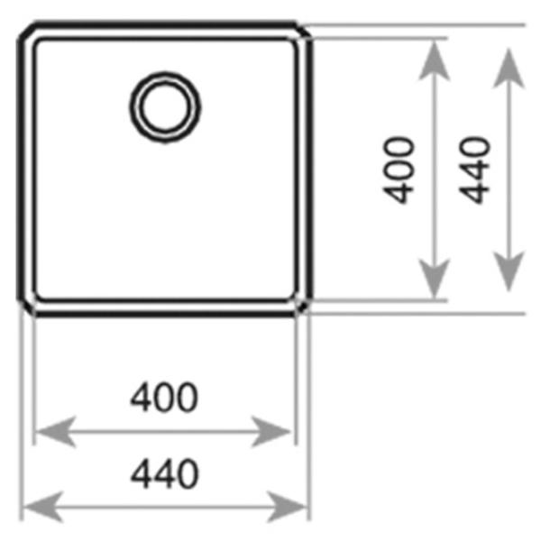 Chiuvetă Teka BE Linea RS15 40.40 44 x 44 / Oțel inoxidabil / Silver photo 3 Chiuvetă Teka BE Linea RS15 40.40 44 x 44 / Oțel inoxidabil / Silver photo 3