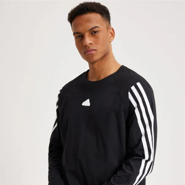 Толстовка для мужчин Adidas M Fi 3S Ls Прямой/ Черный photo 4