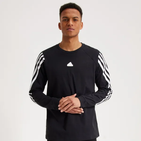 Толстовка для мужчин Adidas M Fi 3S Ls Прямой/ Черный photo 5