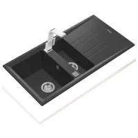 Chiuvetă Teka Stone 60B TG 11/2B 1D 100 x 51 / Piatră artificială / Black photo 2
