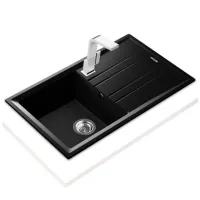 Chiuvetă Teka Stone 50B TG 1B 1D 86 x 51 / Piatră naturală / Black photo 3
