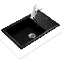 Chiuvetă Teka Stone 60 S TG 1B 1D 78 x 51 / Piatră artificială / Black photo 2