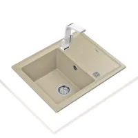 Chiuvetă Teka Stone 45S TG 1B 1D 65 x 51 / Piatră artificială / Beige photo 2