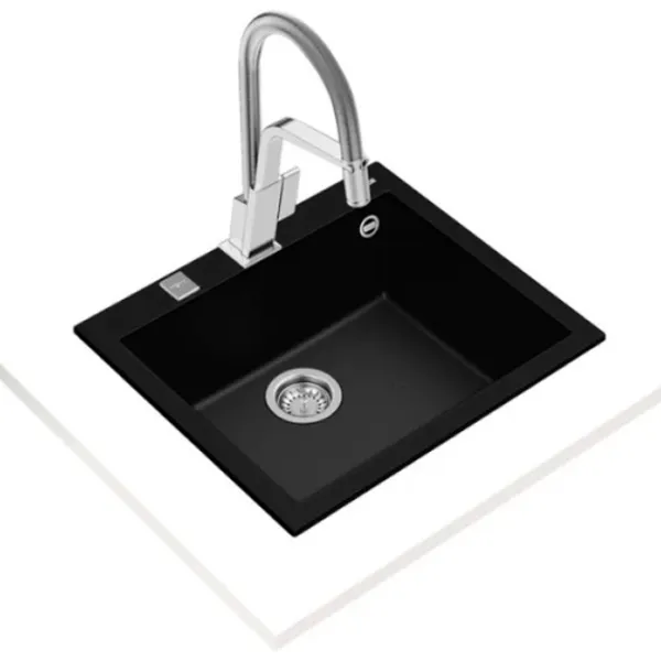 Кухонная мойка Teka Forsquare 50.40 TG 57 x 50 / Искусственный камень / Черный photo 2