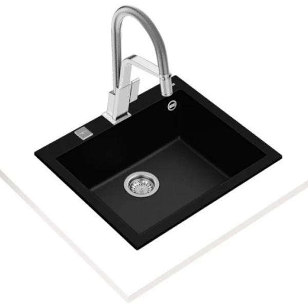 Кухонная мойка Teka Forsquare 50.40 TG 57 x 50 / Искусственный камень / Черный photo 2
