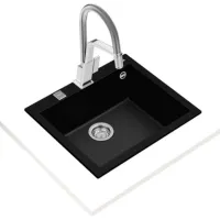 Chiuvetă Teka Forsquare 50.40 TG 57 x 50 / Piatră artificială / Black photo 2