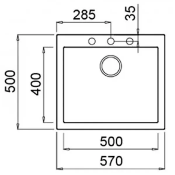 Кухонная мойка Teka Forsquare 50.40 TG 57 x 50 / Искусственный камень / Черный photo 3