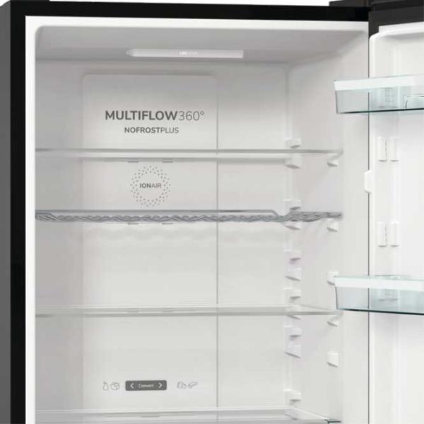 Frigider Gorenje NRK619EABXL4 cu congelator jos 300 l / 185 cm / Black photo 6