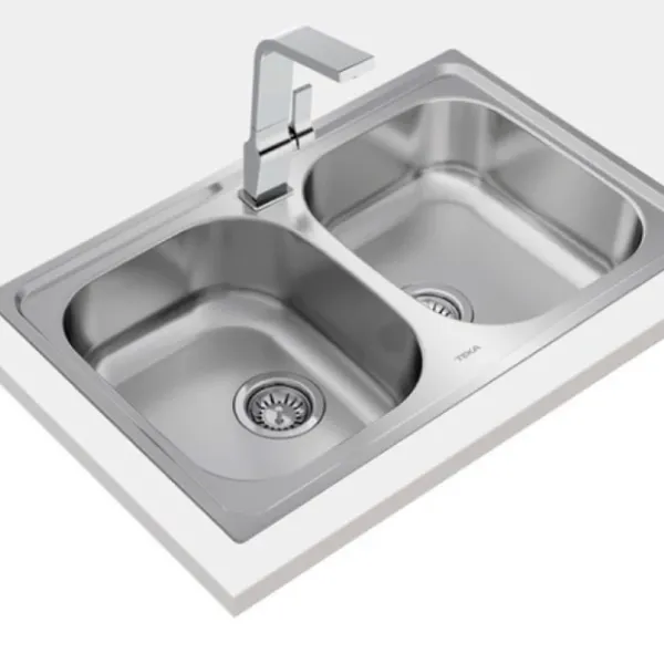 Chiuvetă Teka Universe 2B 80 79 x 50 / Oțel inoxidabil / Silver photo 2