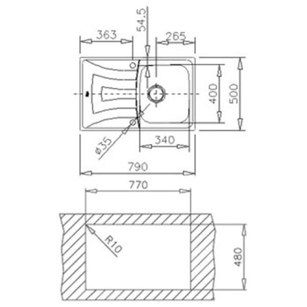 Chiuvetă Teka Universe 45 1B 1D 79 x 50 / Oțel inoxidabil / Silver photo 3 Chiuvetă Teka Universe 45 1B 1D 79 x 50 / Oțel inoxidabil / Silver photo 3