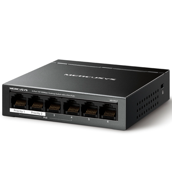 Switch Mercusys MS106LP Black photo 3