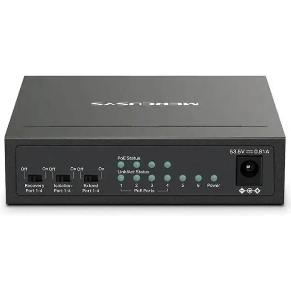 Switch Mercusys MS106LP Black photo 4