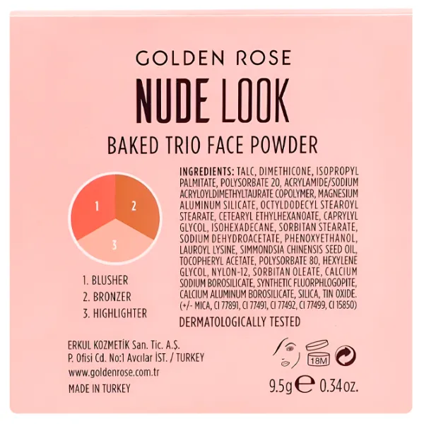 Пудра для лица Golden Rose Nude Look 9.5 г/ Kоричневый, бежевый, розовый photo 3 Пудра для лица Golden Rose Nude Look 9.5 г/ Kоричневый, бежевый, розовый photo 3