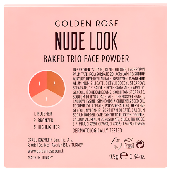 Пудра для лица Golden Rose Nude Look 9.5 г/ Kоричневый, бежевый, розовый photo 3 Пудра для лица Golden Rose Nude Look 9.5 г/ Kоричневый, бежевый, розовый photo 3