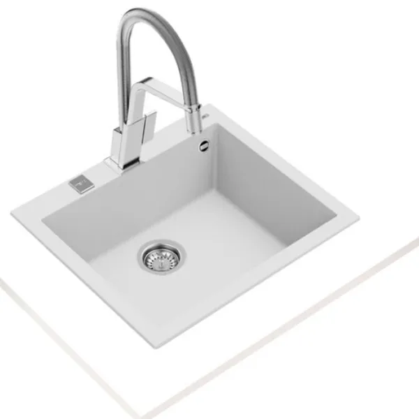 Chiuvetă Teka Forsquare 50.40 TG 57 x 50 / Piatră artificială / White photo 2 Chiuvetă Teka Forsquare 50.40 TG 57 x 50 / Piatră artificială / White photo 2