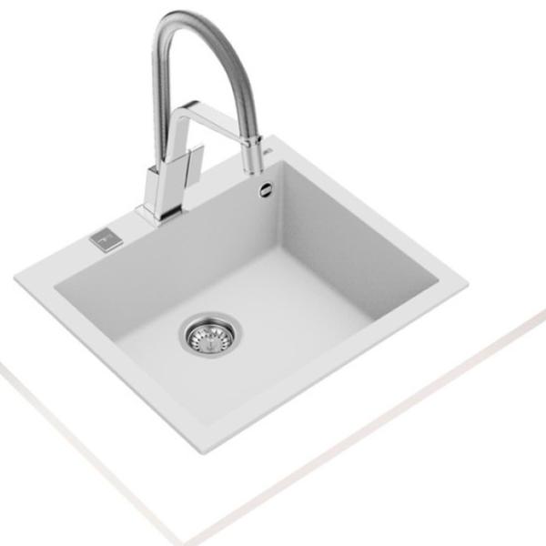Chiuvetă Teka Forsquare 50.40 TG 57 x 50 / Piatră artificială / White photo 2 Chiuvetă Teka Forsquare 50.40 TG 57 x 50 / Piatră artificială / White photo 2