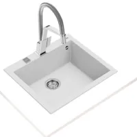 Chiuvetă Teka Forsquare 50.40 TG 57 x 50 / Piatră artificială / White photo 2