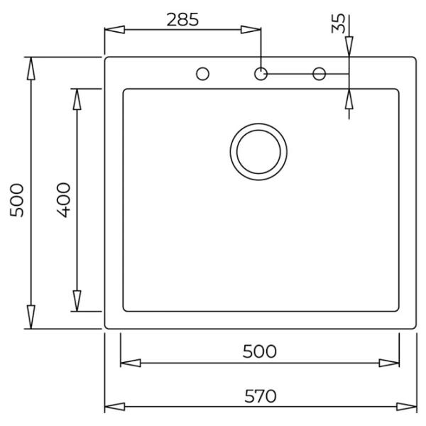 Chiuvetă Teka Forsquare 50.40 TG 57 x 50 / Piatră artificială / White photo 3 Chiuvetă Teka Forsquare 50.40 TG 57 x 50 / Piatră artificială / White photo 3
