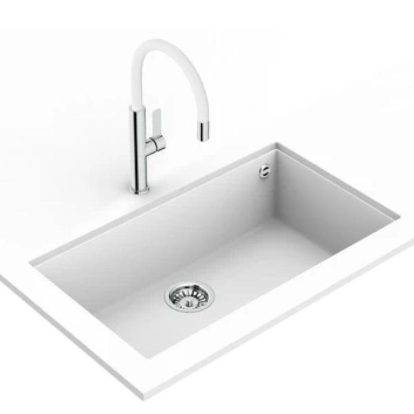 Смеситель для кухни Teka FOT 995 Chrome White Однорычажный/ поворотный/ Латунь/ Хром/ Белый photo 3