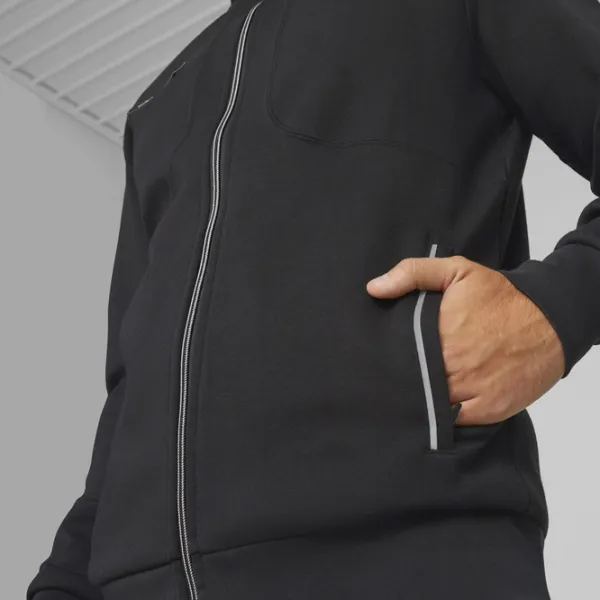 Hanorac pentru bărbați Puma Mapf1 Sweat Jacket Strâmt/ Black White photo 4