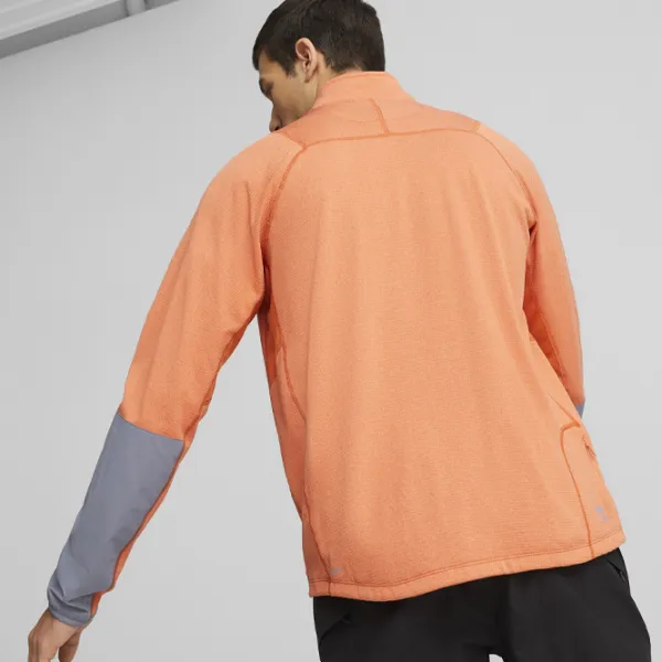 Hanorac pentru bărbați Puma M Seasons Polypropylene Raincell 1|2 Zip Drept/ Orange photo 4