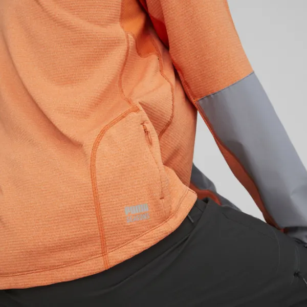 Hanorac pentru bărbați Puma M Seasons Polypropylene Raincell 1|2 Zip Drept/ Orange photo 7