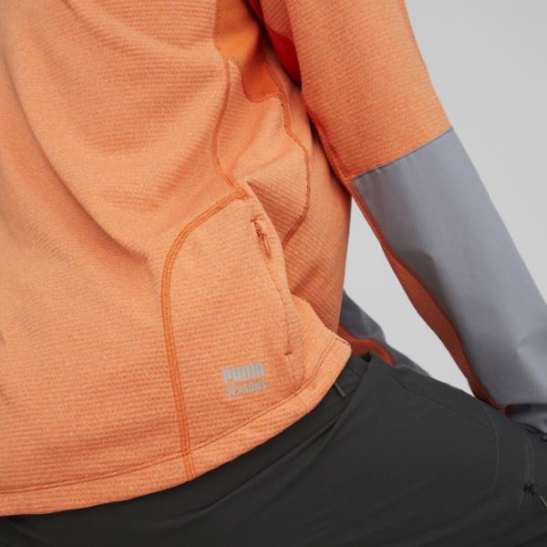 Hanorac pentru bărbați Puma M Seasons Polypropylene Raincell 1|2 Zip Drept/ Orange photo 7